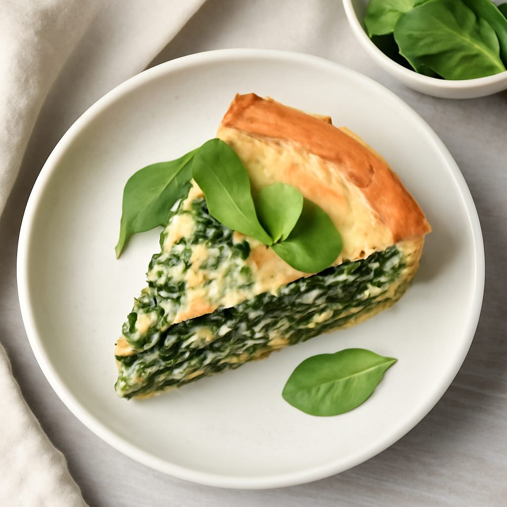 Torta di spinaci greca proteica low-carb