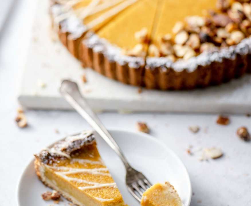 Torta di zucca con noci e cioccolato (senza glutine) Low Fat