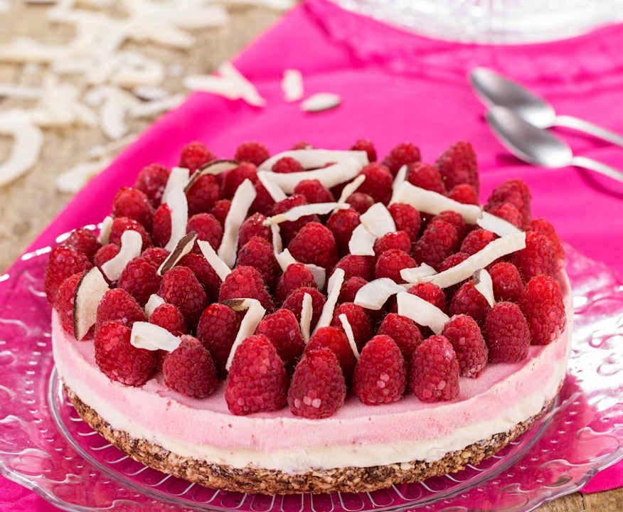 Torta gelato cocco e lamponi (vegan) Protein