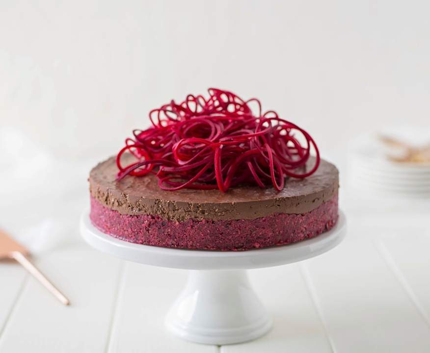 Torta raw alle barbabietole e cioccolato (senza lattosio) Protein