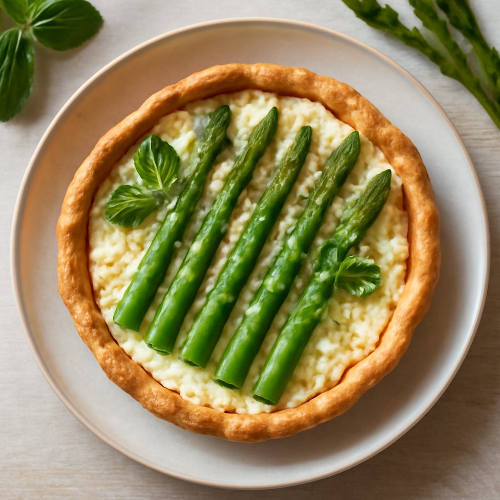 Torta salata asparagi e ricotta proteica low-carb