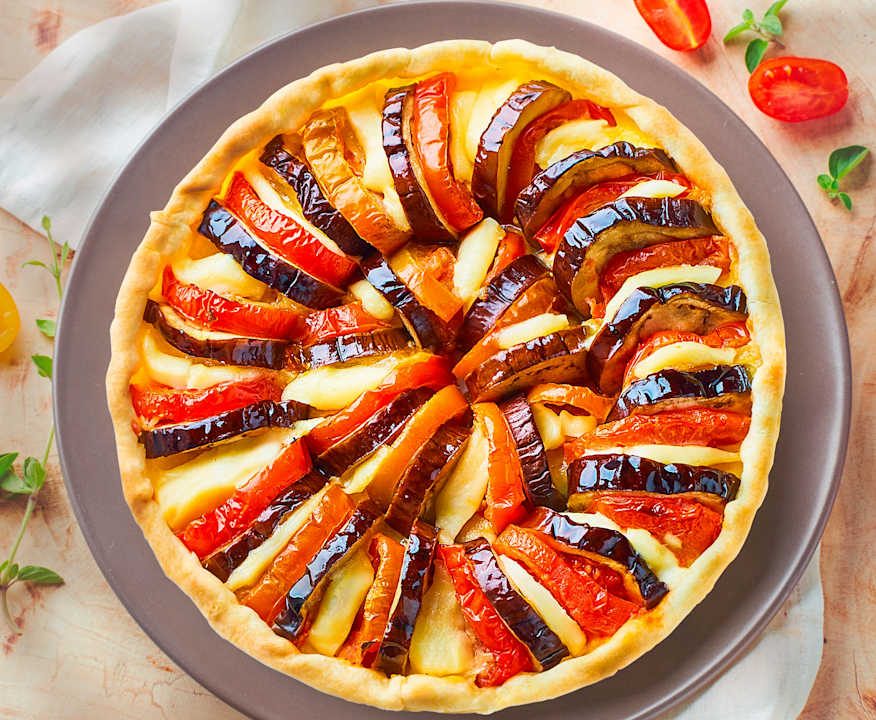 Torta salata con melanzane e pomodoro Protein