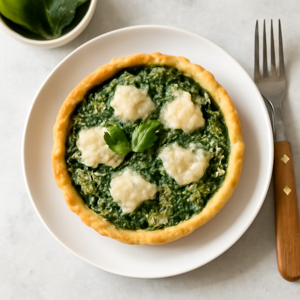Torta salata di merluzzo e spinaci proteica low-carb