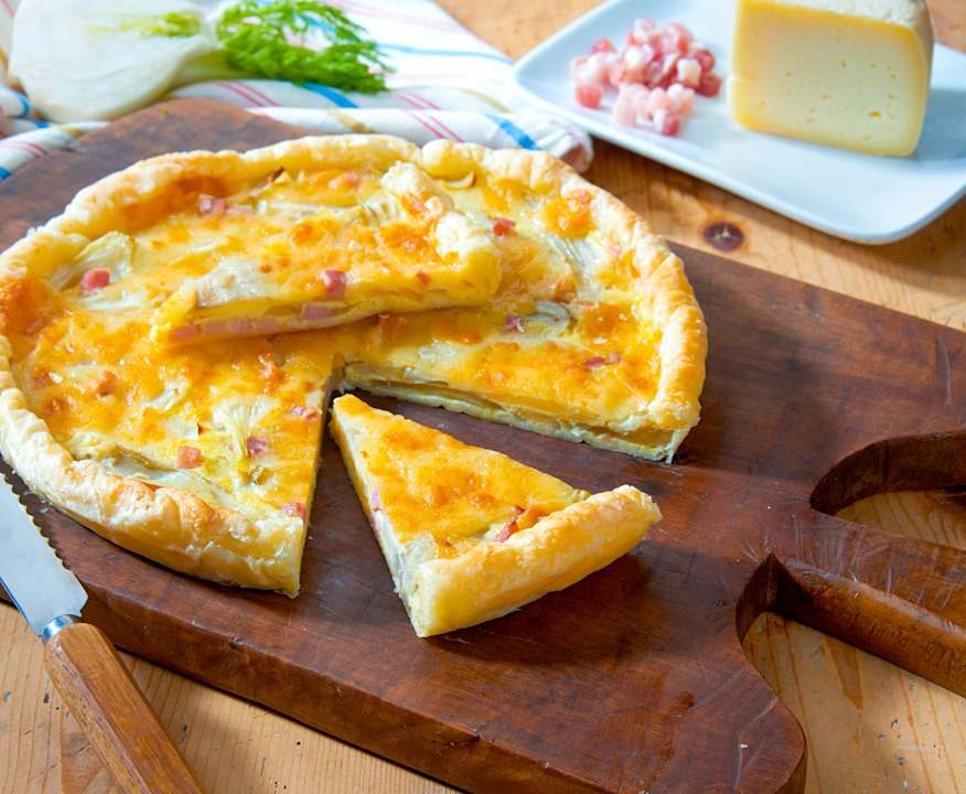 Torta salata finocchi, pancetta e formaggella Low Fat