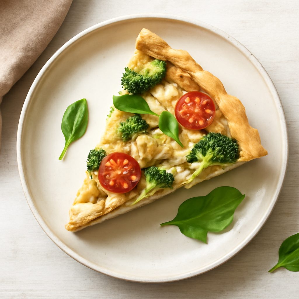 Torta salata proteica ai peperoni, melanzane e capperi low-carb