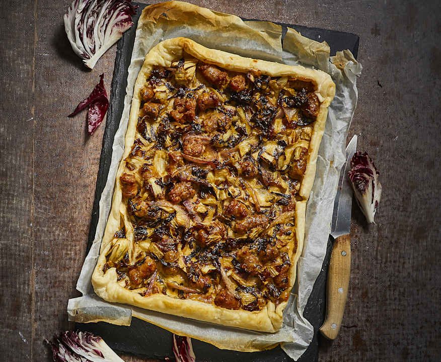Torta salata radicchio e salsiccia Protein