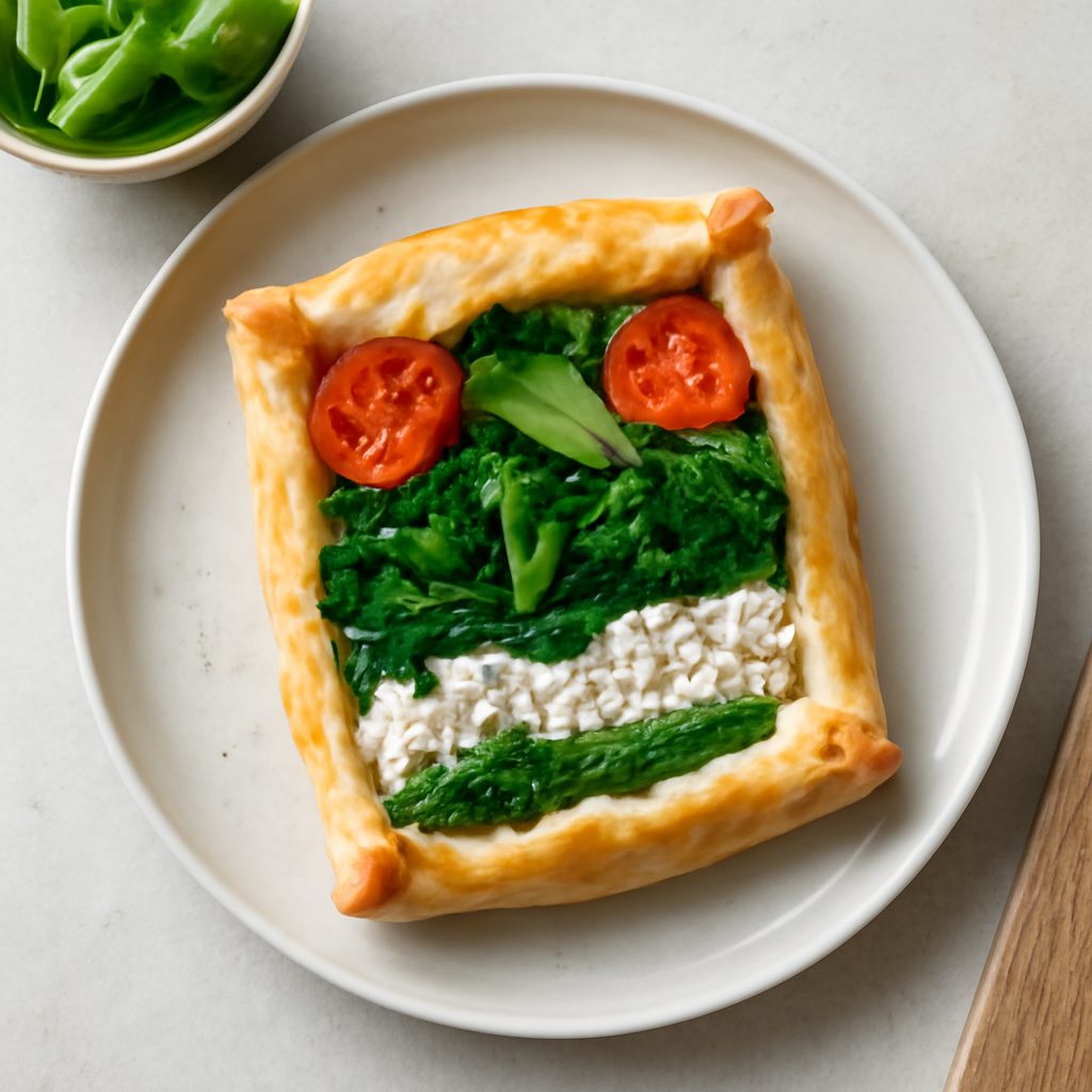 Torta salata tricolore proteica low-carb