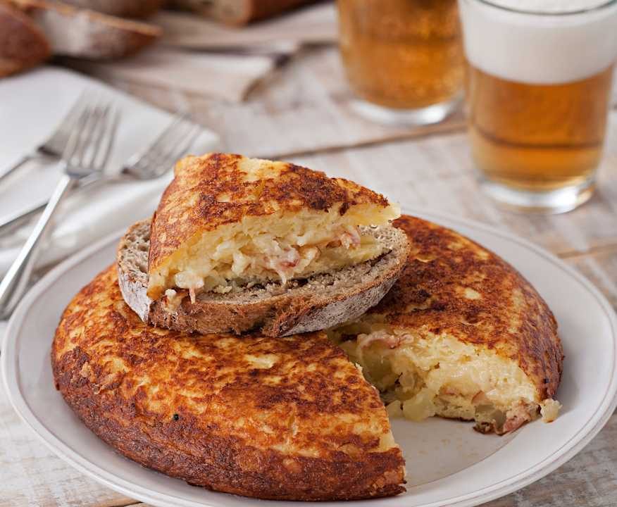 Tortilla di patate, pancetta e formaggio Protein