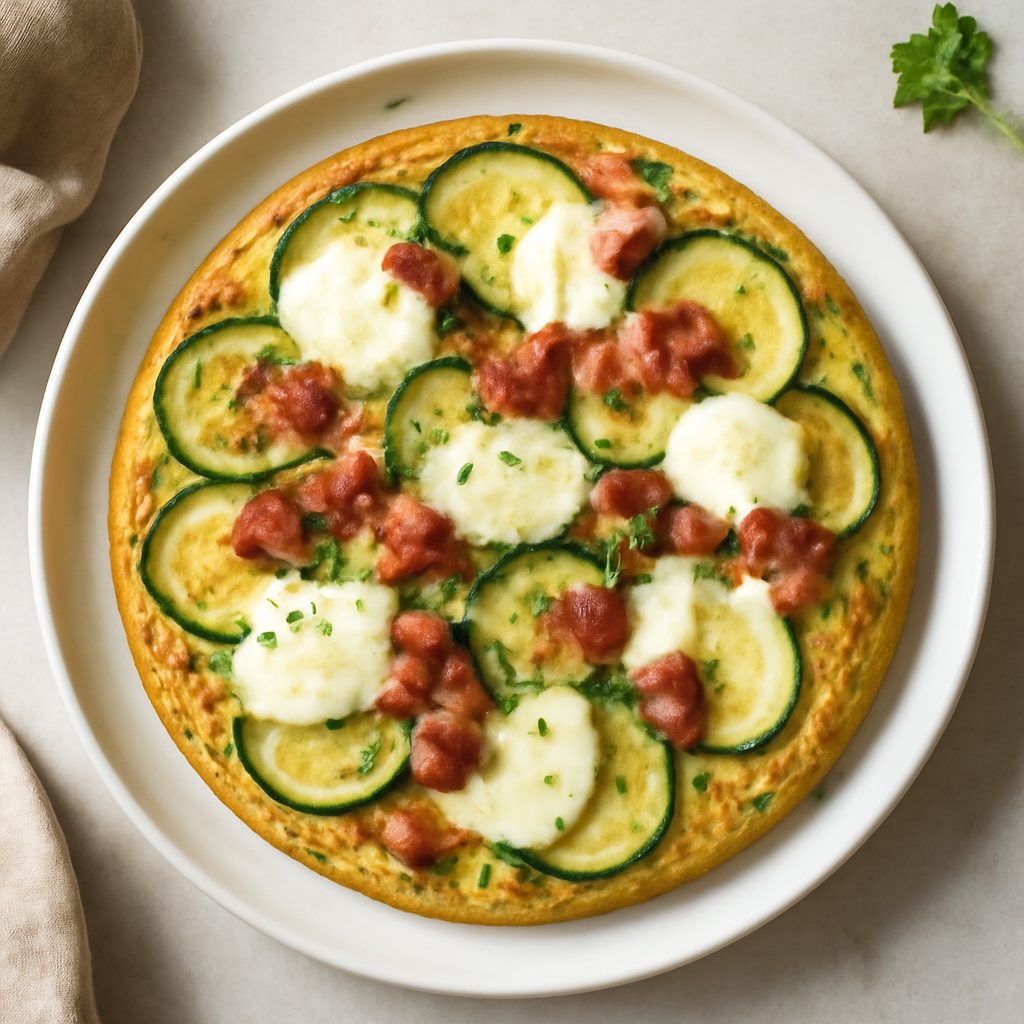 Tortilla di Zucchine, Pancetta e Mozzarella