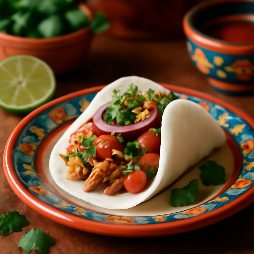 Tortillas di Jicama con Pollo e Guacamole