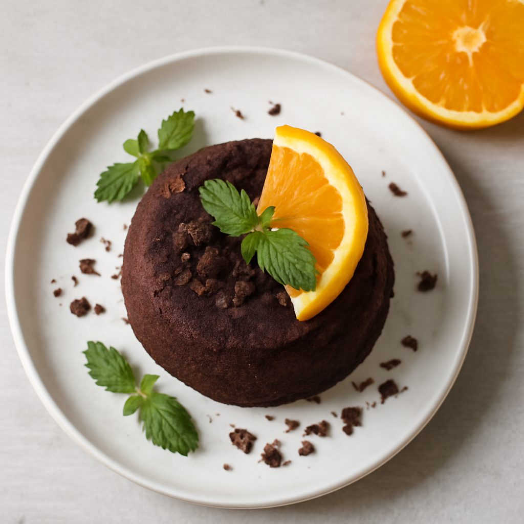 Tortina al Cioccolato e Arancia con Crema al Rum Protein
