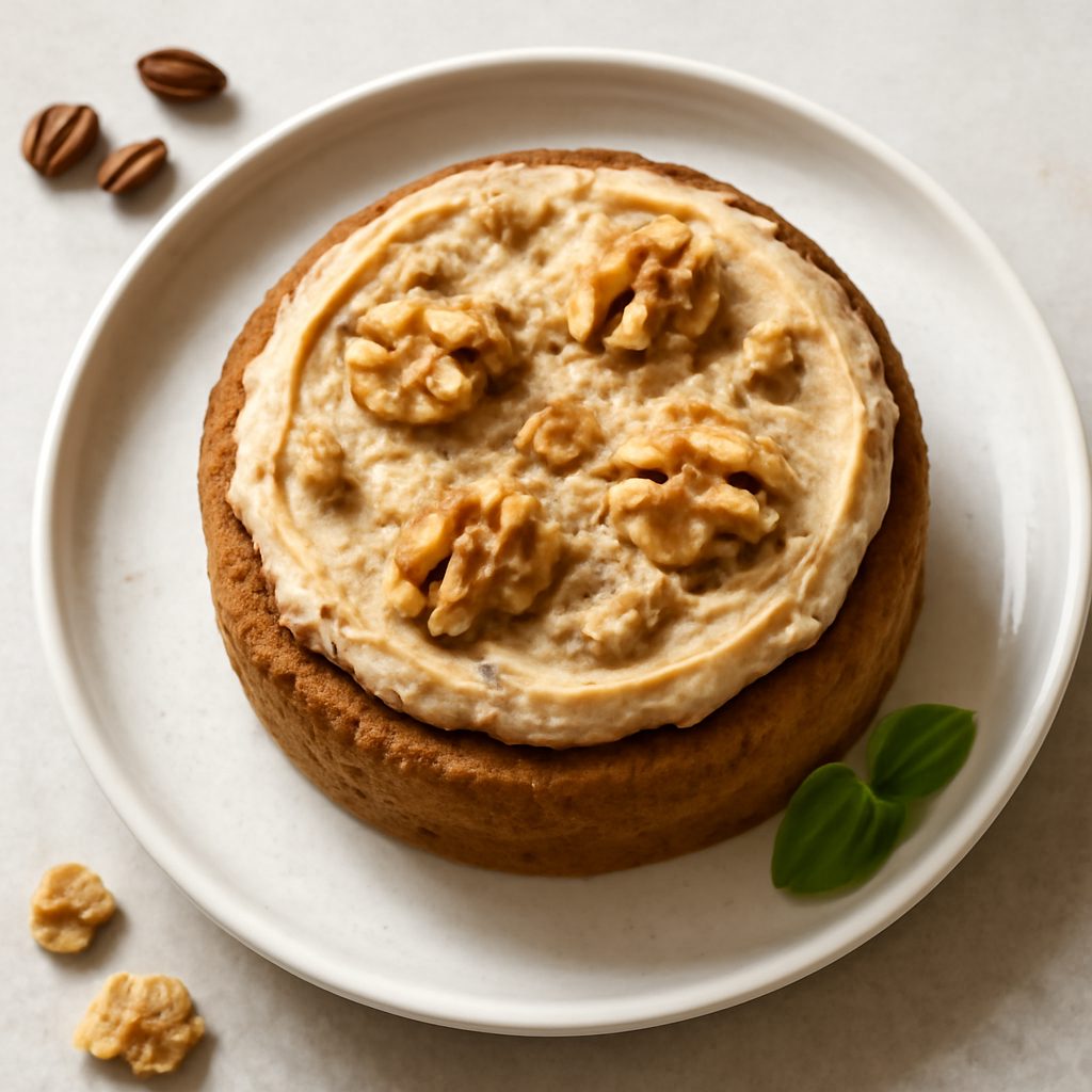 Tortina caffè e noci low-carb proteica