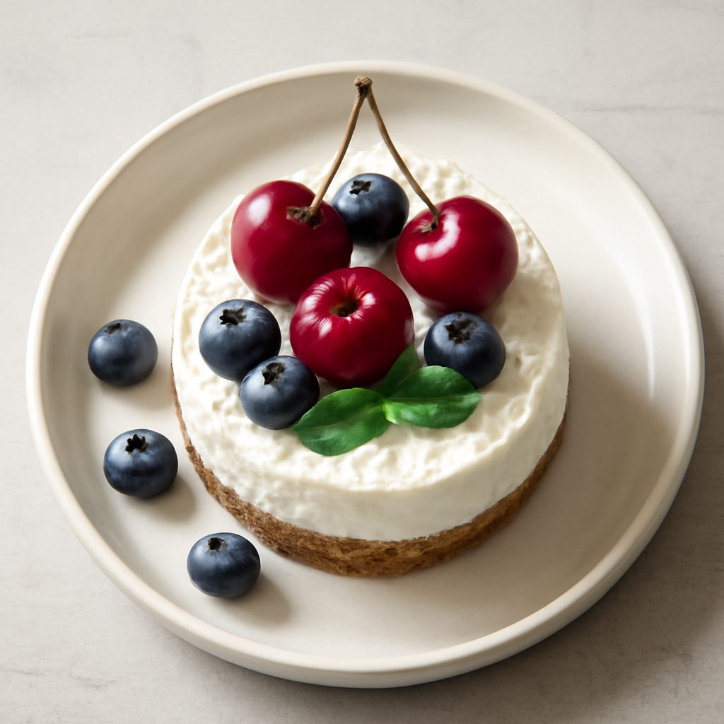 Tortina Ricotta, Ciliegie e Mirtilli al Bergamotto Protein