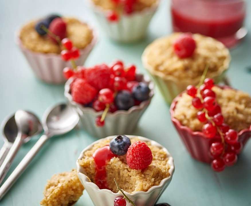 Tortini di quinoa con salsa ai lamponi Protein