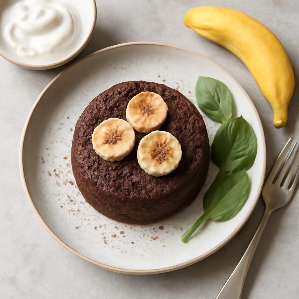 Tortino banana e cioccolato glassato Low Carb