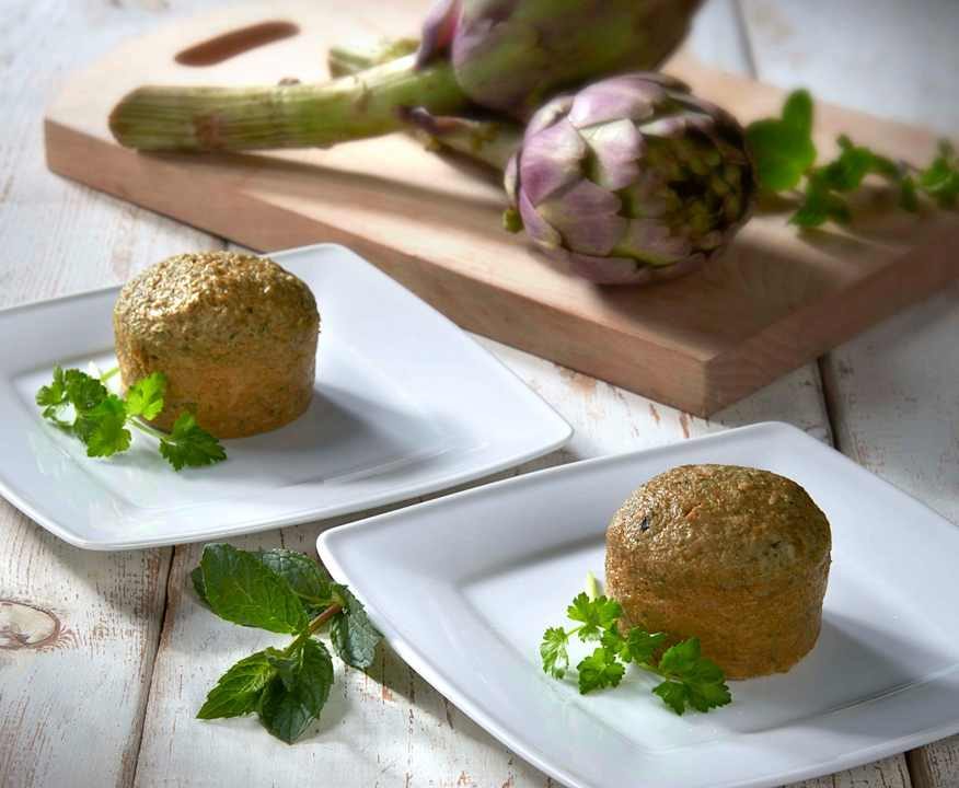 Tortino di carciofi, prezzemolo e menta Low Fat