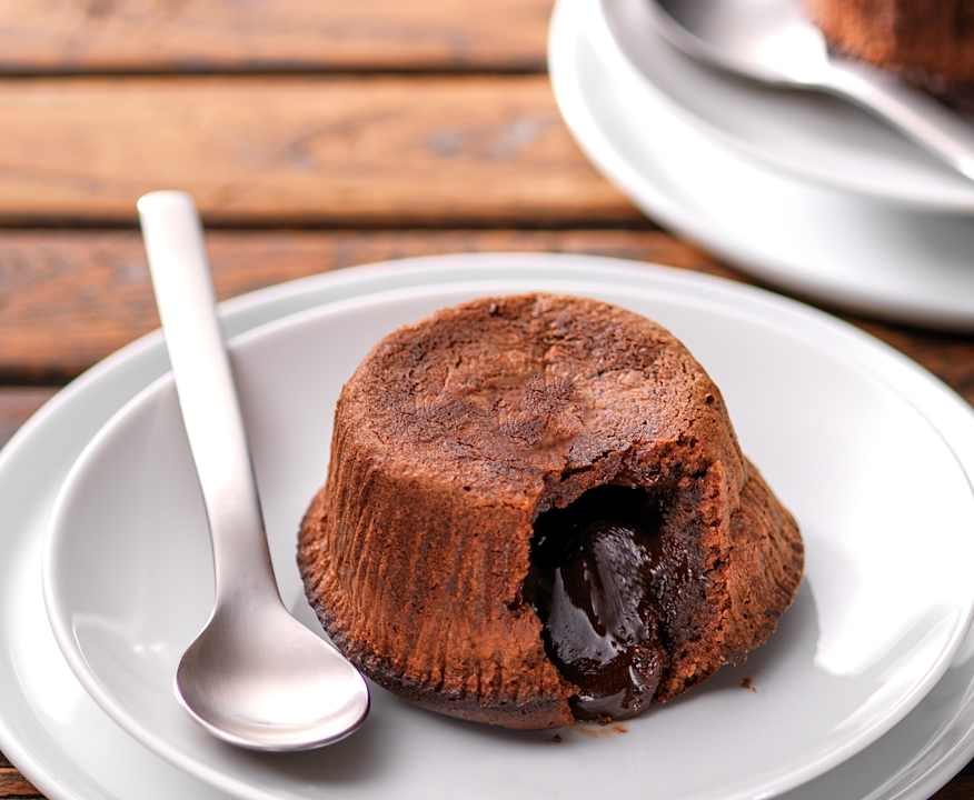 Tortino di cioccolato con cuore morbido Low Carb