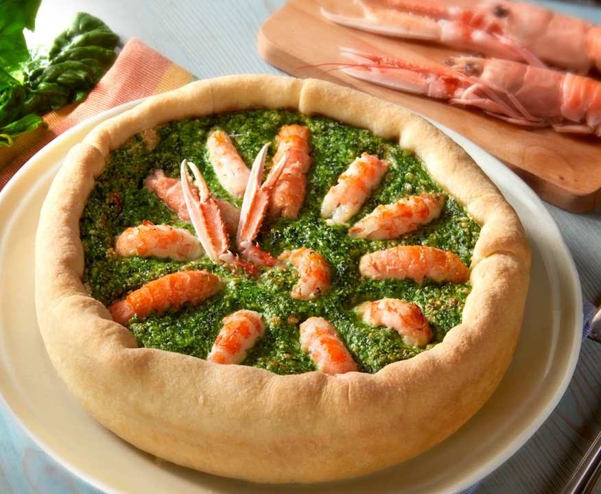 Tortino di scampi in crema