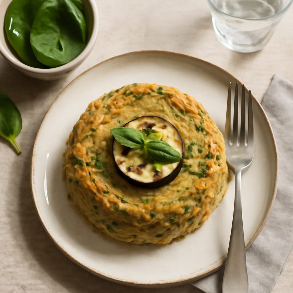 Tortino proteico di uova e quartirolo fit con spinaci