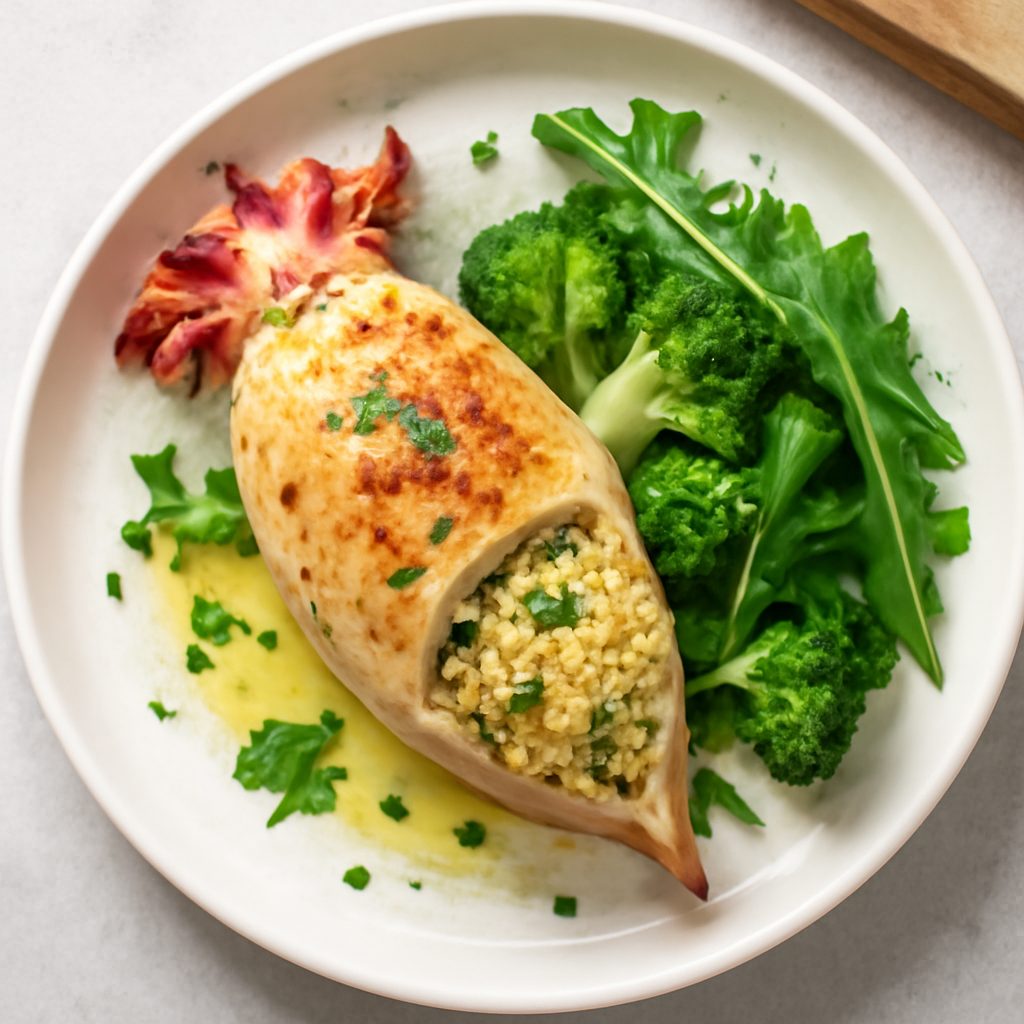 Totano ripieno su crema di fave Low Fat