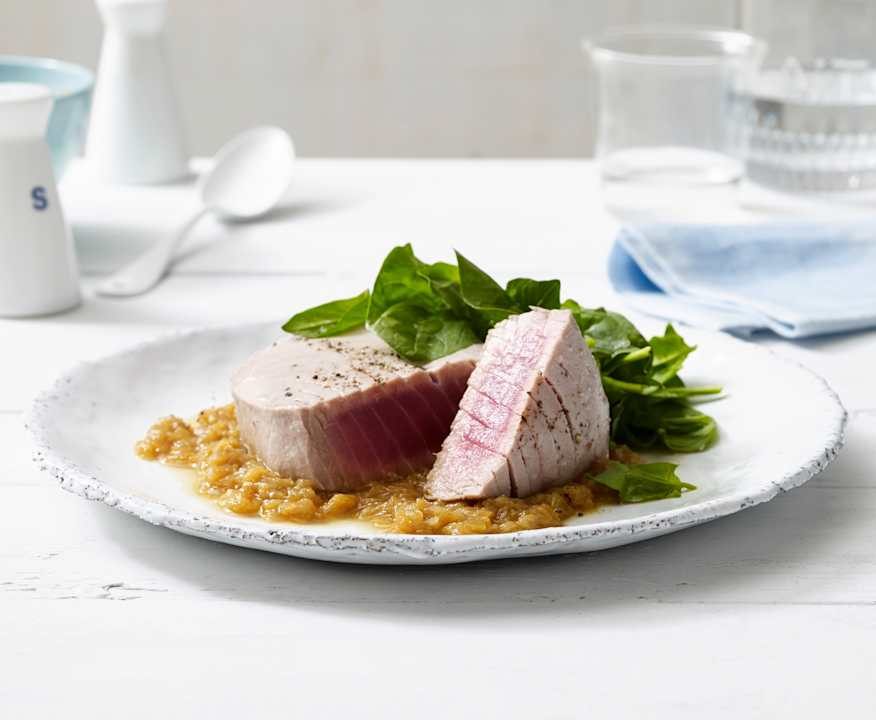 Trancio di tonno con cremosa di cipolle Protein