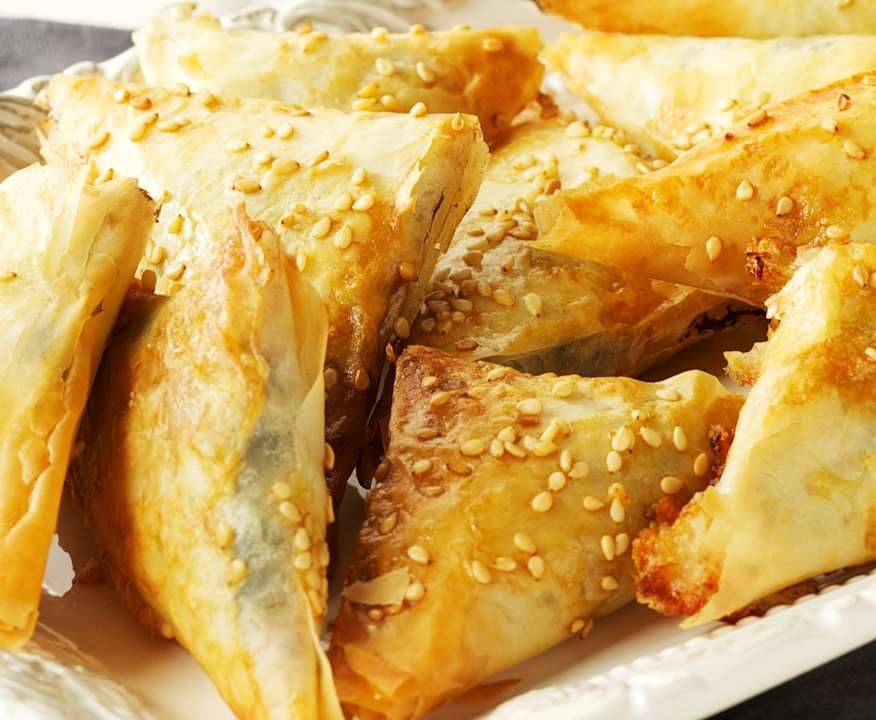 Triangoli di sfoglia agli spinaci e Roquefort Protein
