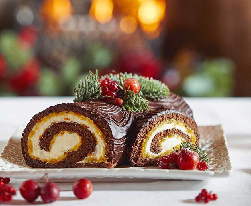 Tronchetto di Natale al cioccolato e arancia Protein