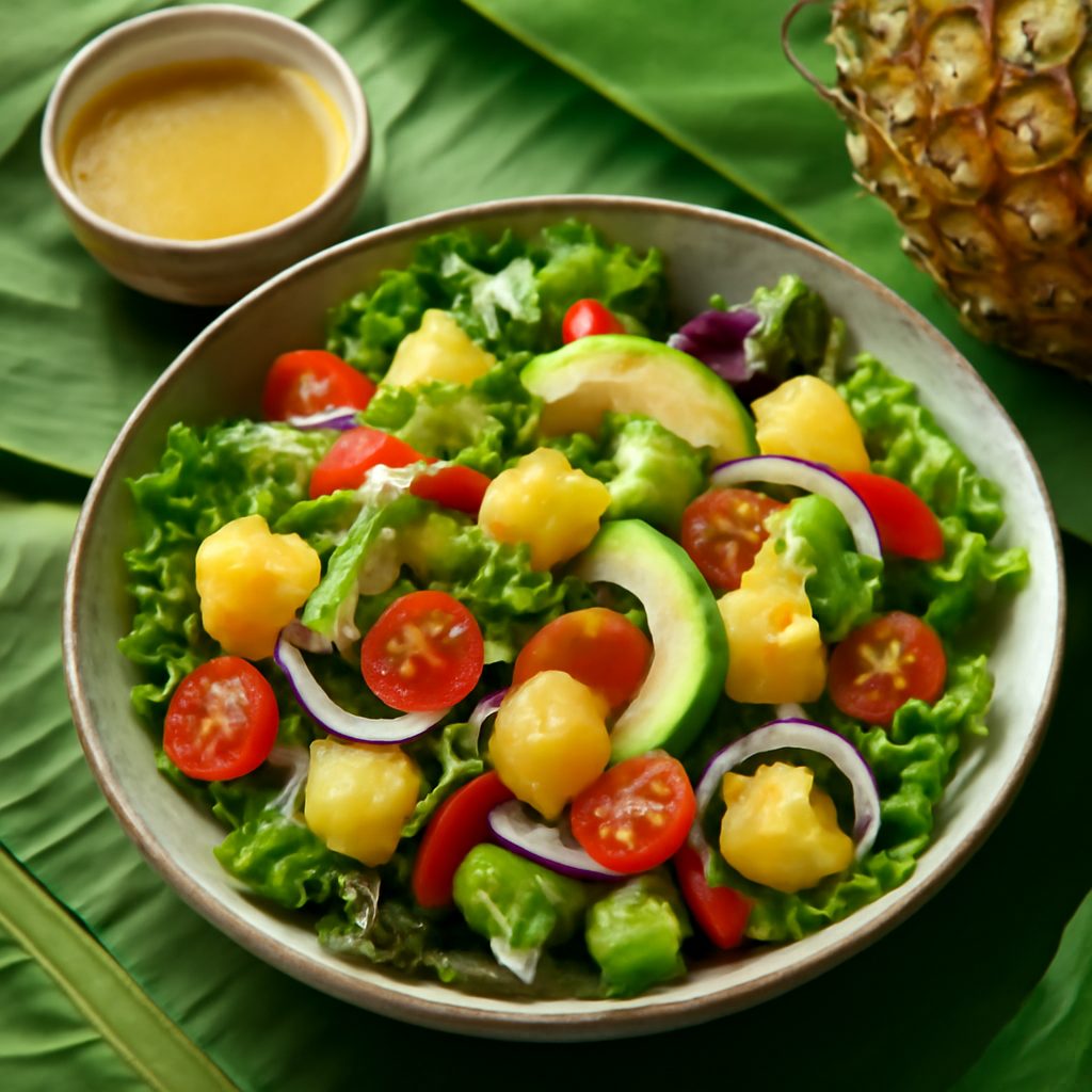 Insalata Tropicale con Vinaigrette all'Ananas Protein