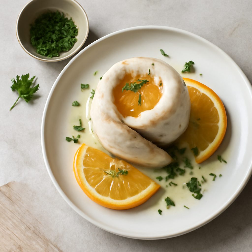 Turbanti di spigola e arancio proteici low-carb