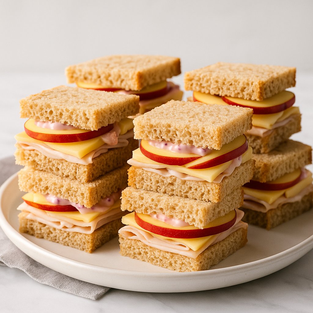 Turkey, Gouda & Apple Tea Sandwiches