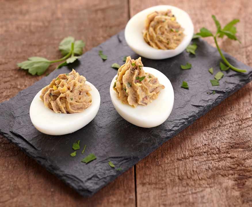 Uova mimosa con sardine Low Fat
