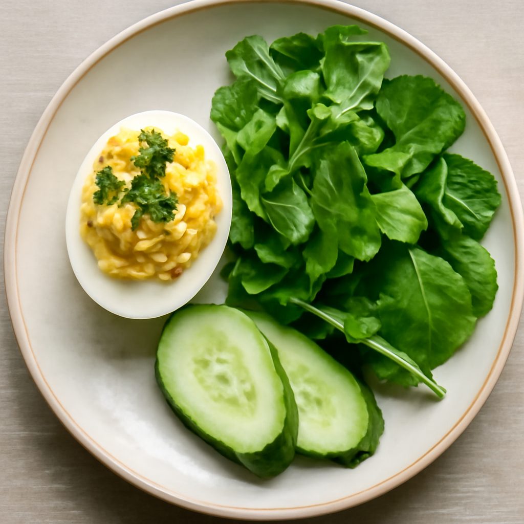 Uova sode ripiene low-carb proteiche
