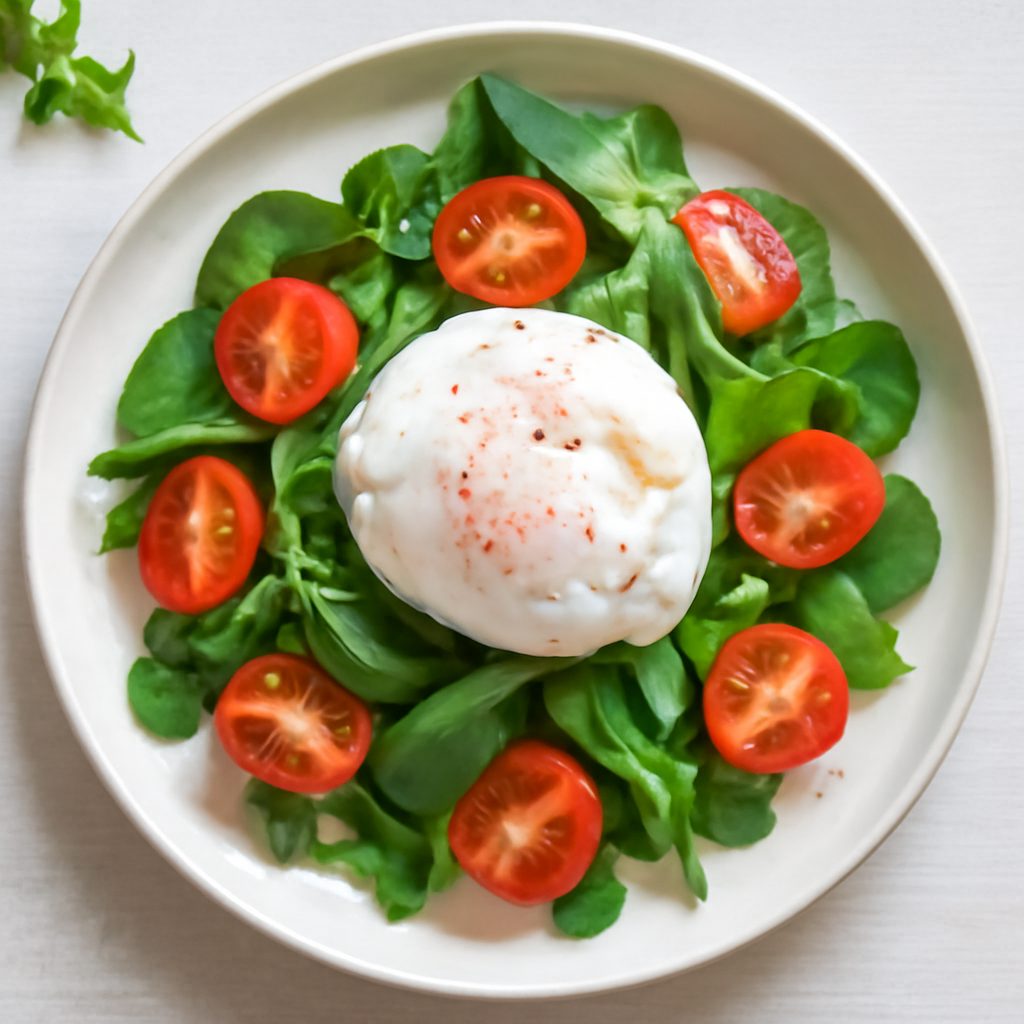 Uovo in camicia con avocado e pane ai semi