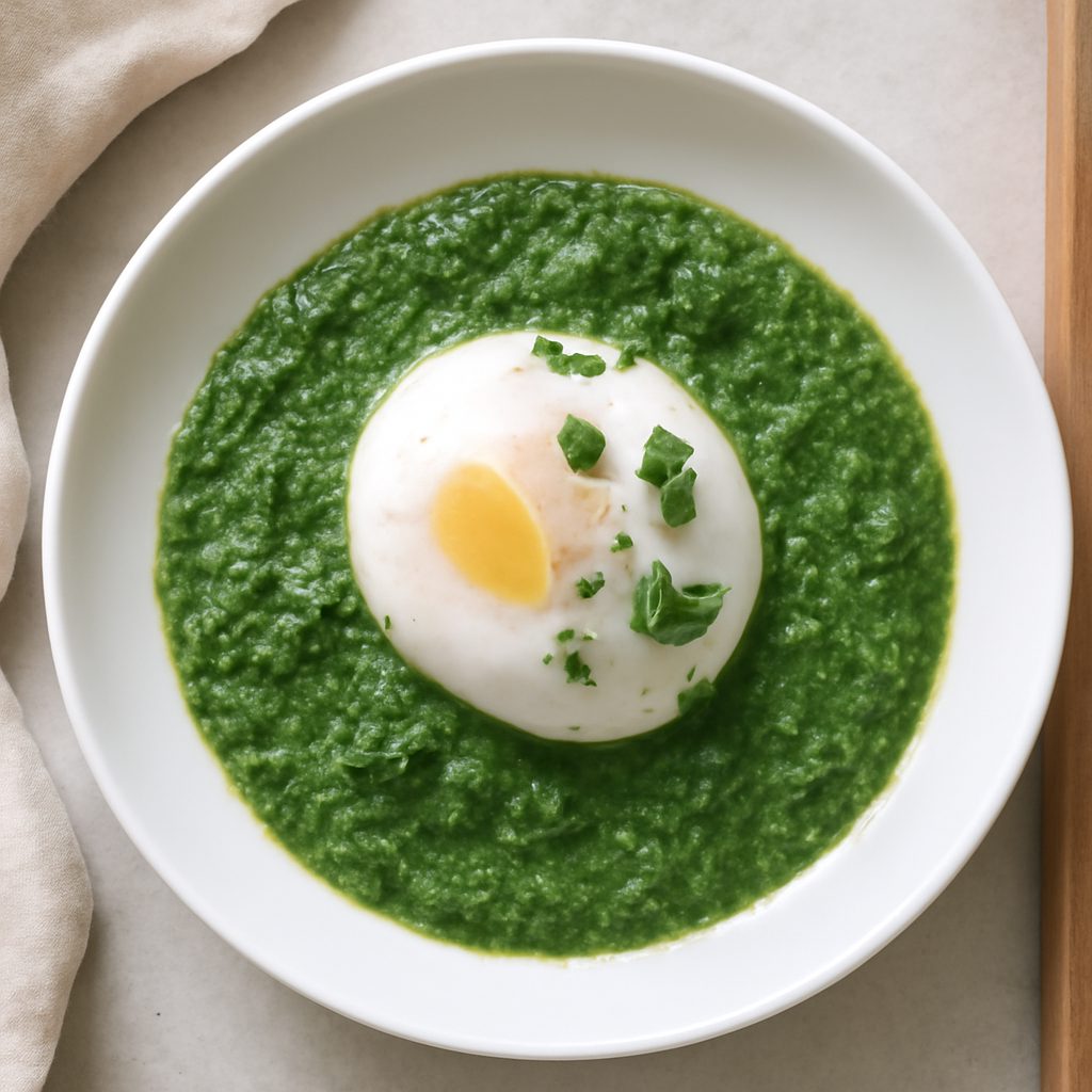 Uovo in salsa alle erbe con cracker di mandorle Low Fat