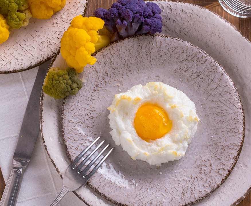 Uovo nuvola con cavolfiori Low Carb