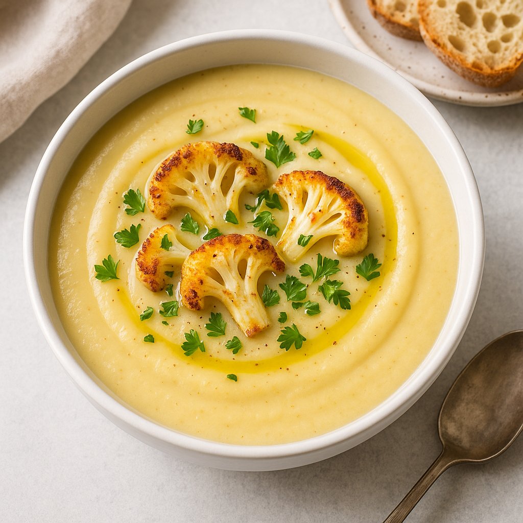 Vegan Cauliflower Soup Low Fat