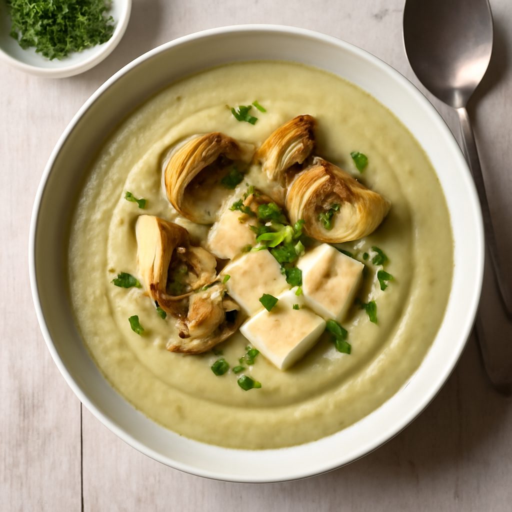 Vellutata di carciofi e Taleggio Proteica Low-Carb