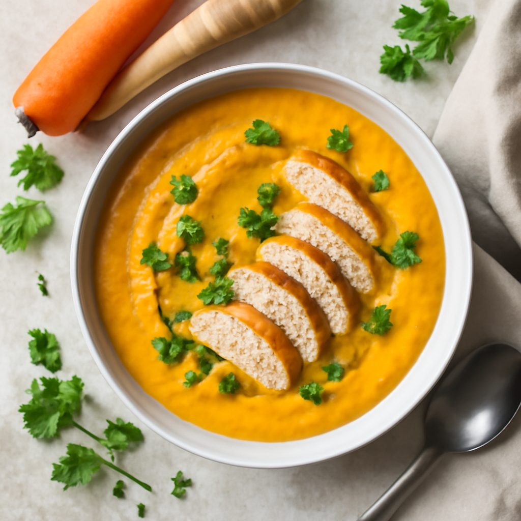 Vellutata di carote e pastinaca proteica low-carb