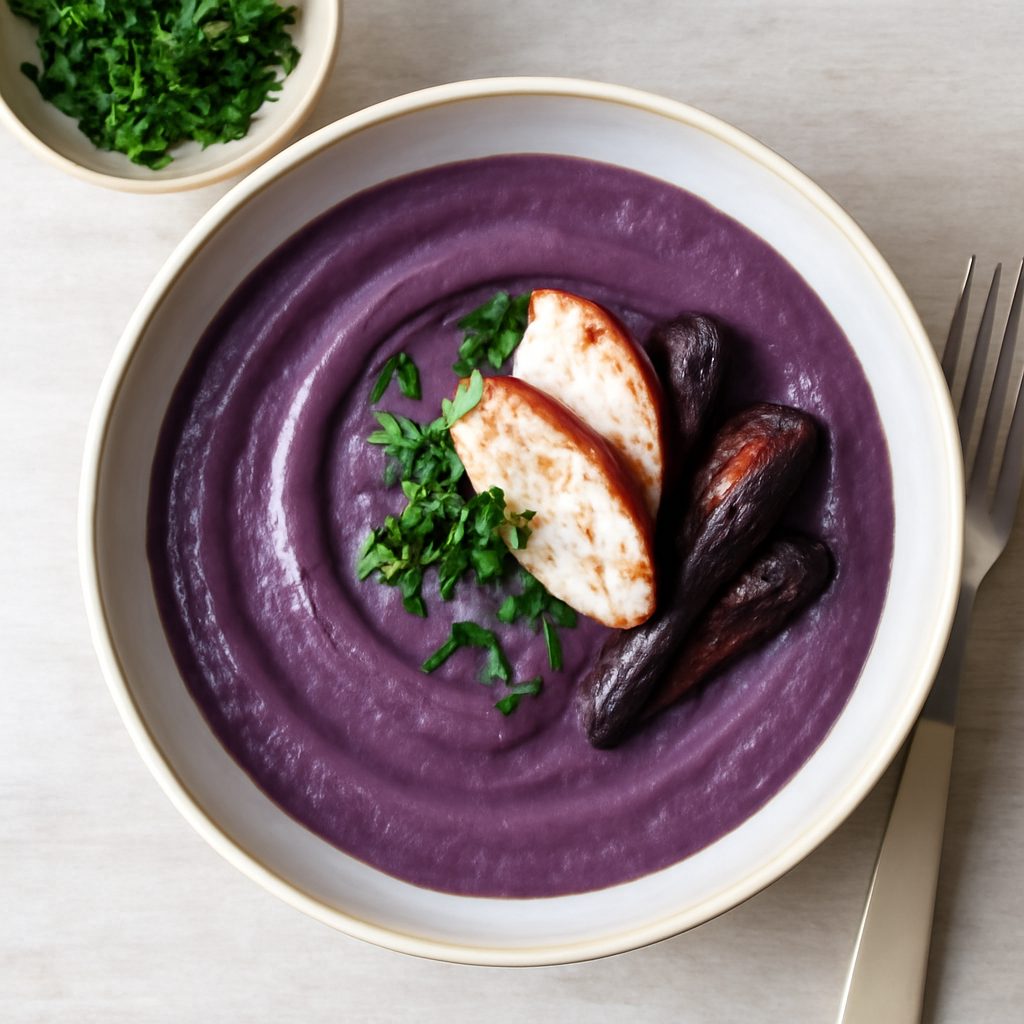 Vellutata di carote viola proteica low-carb