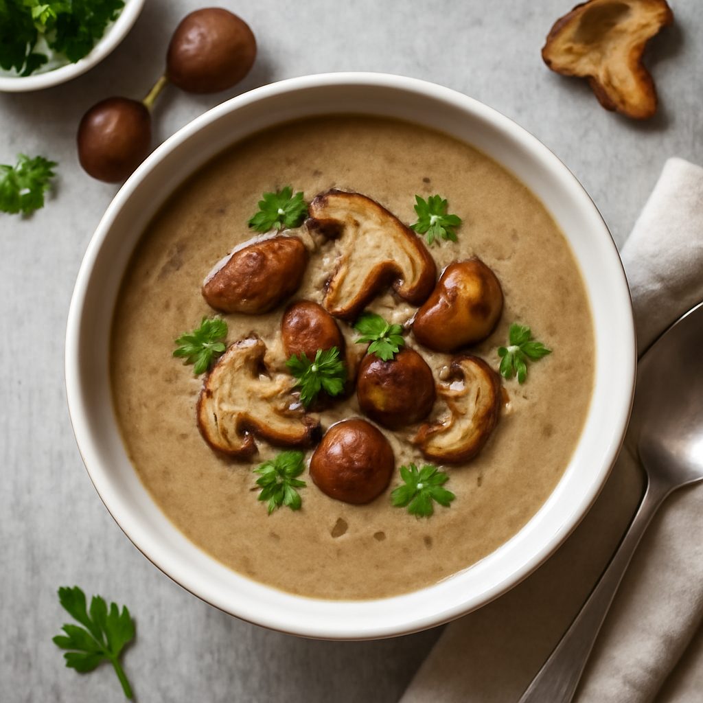 Vellutata di castagne e porcini Low Carb