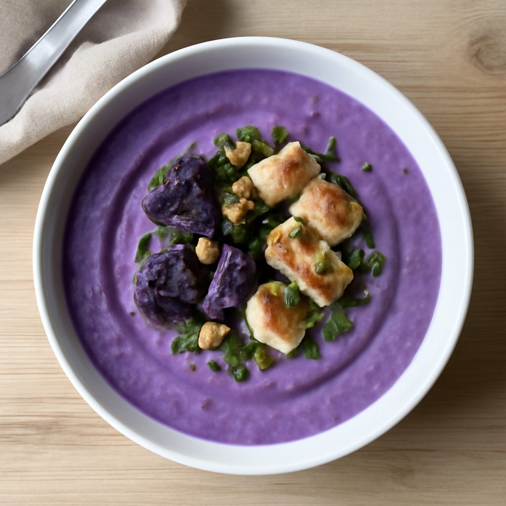 Vellutata di Cavolo Viola Proteica Low-Carb