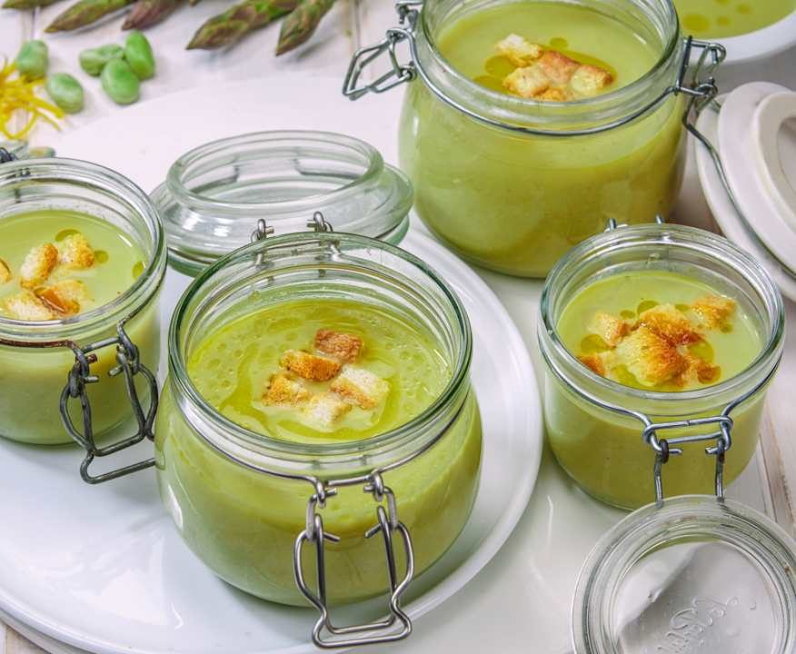 Vellutata di fave, asparagi e limoni Low Fat