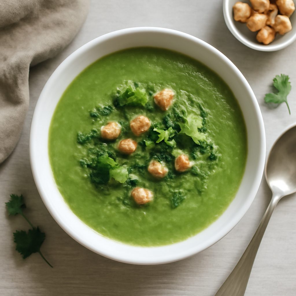 Vellutata di gambi di verdure proteica low-carb