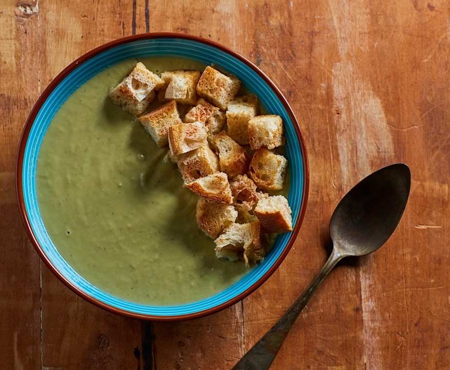 Vellutata di porri e carciofi con crostini saporiti Low Fat