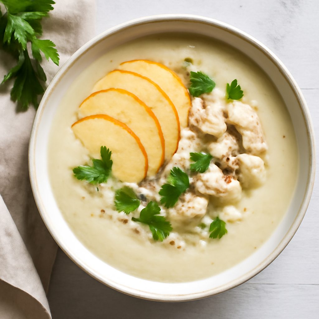 Vellutata di sedano rapa e mele renette proteica low-carb