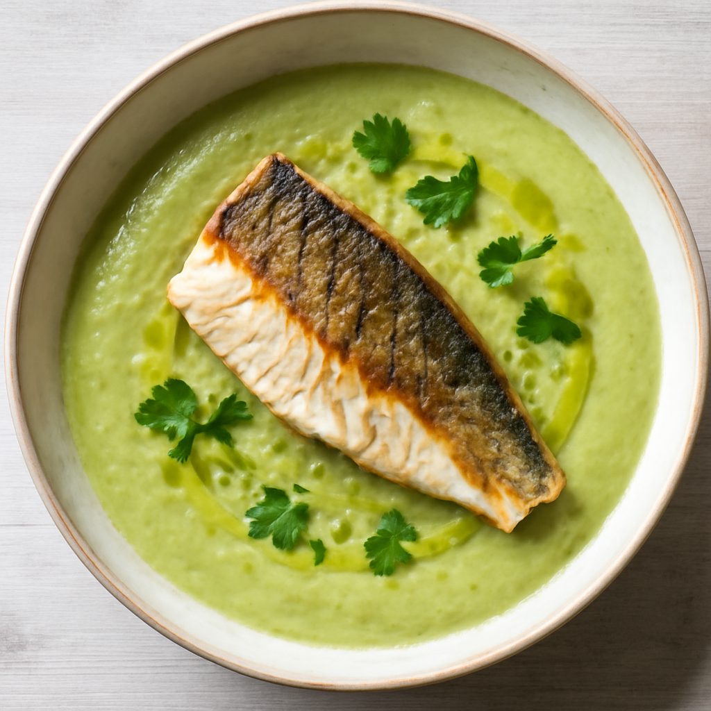 Vellutata di verdure e orata al vapore Low Carb