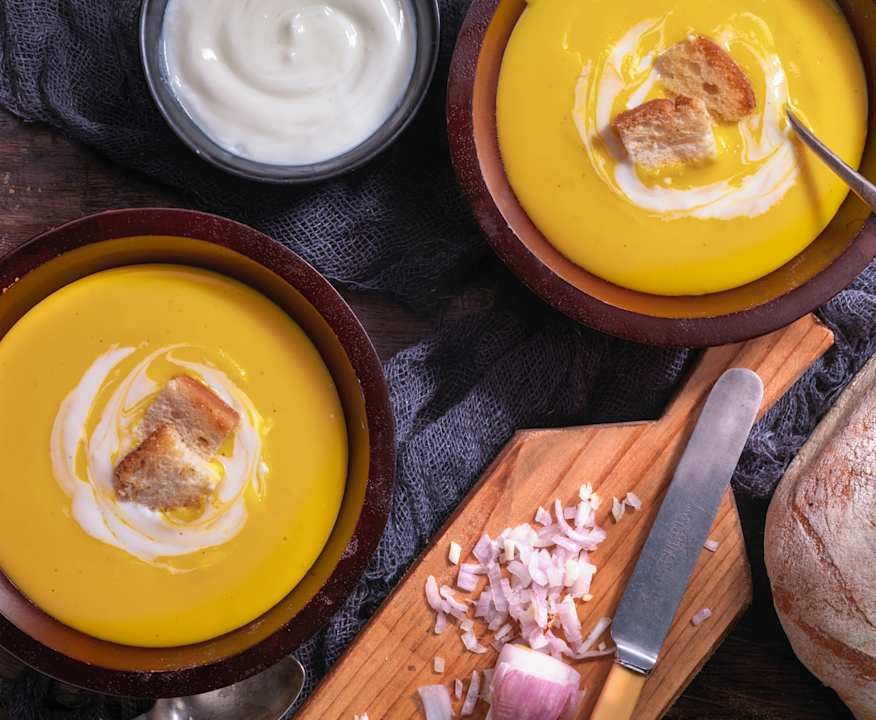 Vellutata di zucca allo yogurt greco Low Carb