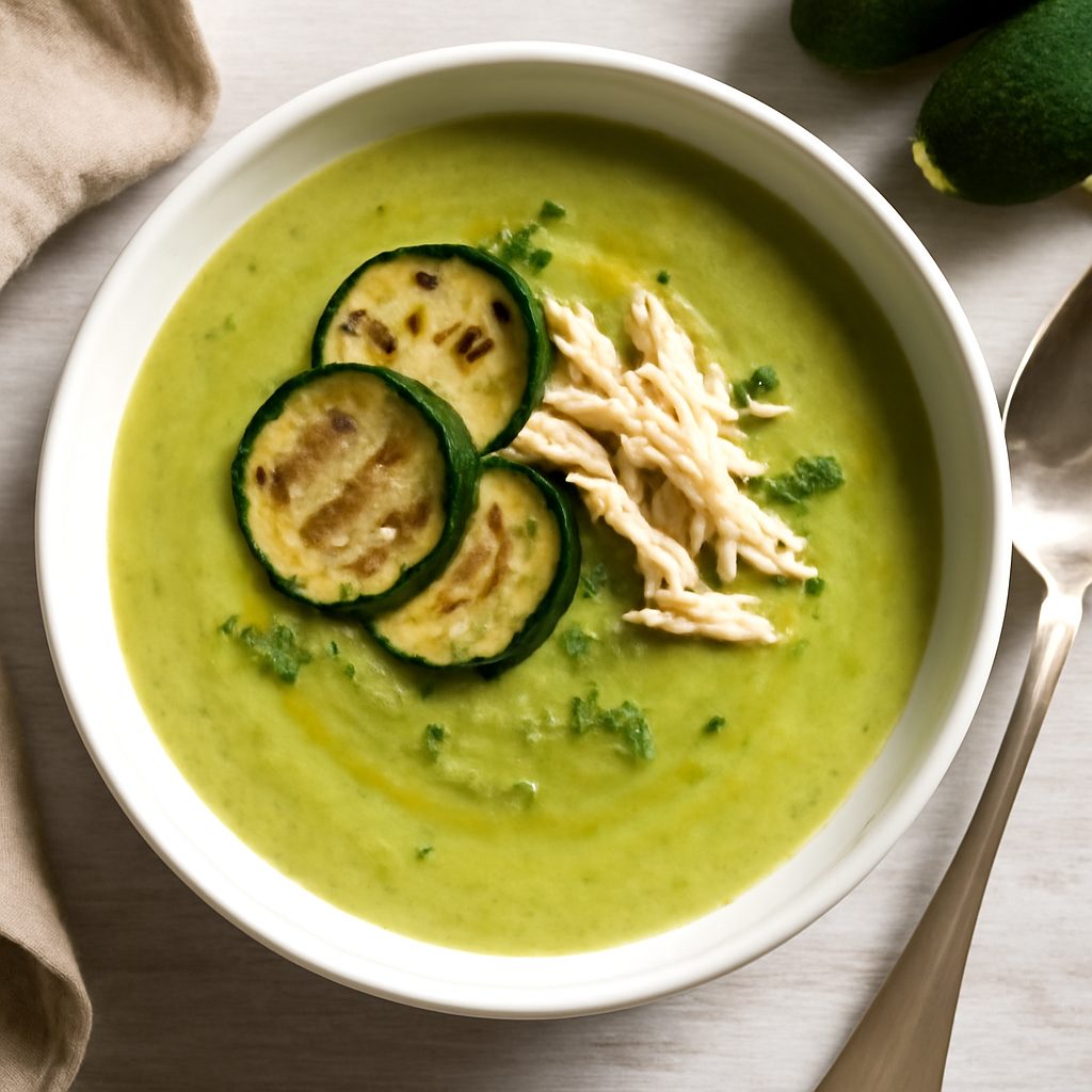 Vellutata di zucchine fit con feta e yogurt greco Low Carb