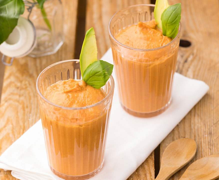 Vellutata fredda di pomodorini e avocado Low Fat
