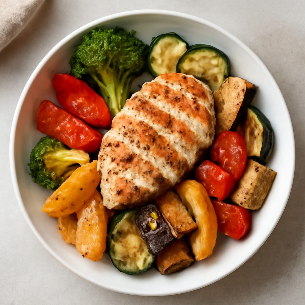 Verdure al forno all'arancia con tofu Protein